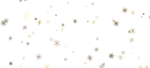 Festive Snow Drift: Captivating 3D Illustration of Descending Christmas Snowflakes