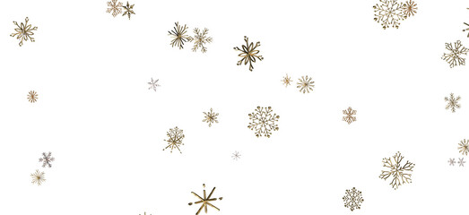 Festive Snow Drift: Captivating 3D Illustration of Descending Christmas Snowflakes