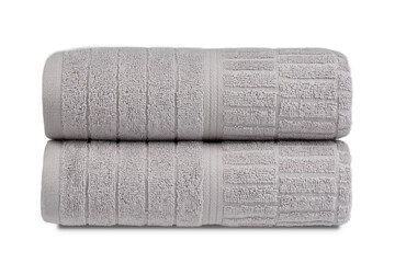 multi-colored Terry cotton bath towels, isolate 