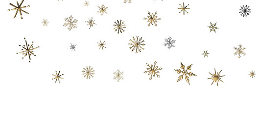Magical Snow Cascade: Mind-Blowing 3D Illustration of Falling Christmas Snowflakes