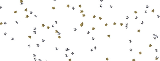 Starstruck Spectacle: 3D Illustration Transports You to a Gold Stars Shower