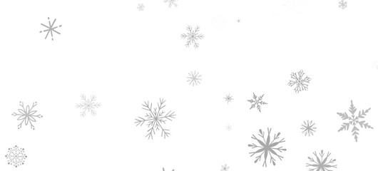 Frosty Delight: Breathtaking 3D Illustration of Falling Christmas Snowflakes