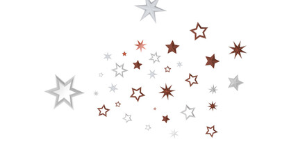 Stellar Christmas Drift: Radiant 3D Illustration Showcasing Descending Holiday Stars in Motion