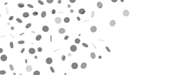 Radiant Revelry: Enthralling 3D Illustration of Shining silver Confetti