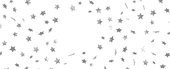 Fototapeta na wymiar Silver stars falling from the sky. Abstract arc background. Glitter pattern for banner.