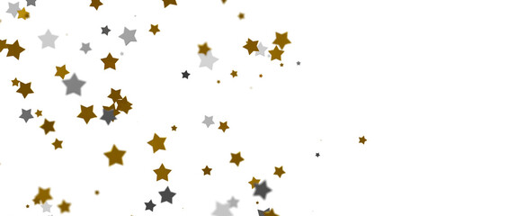 Cosmic Overture: Step Into the Allure of a 3D Gold Stars Rainfall