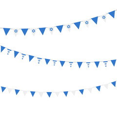 Israel bunting flags, great design for any purposes. - obrazy, fototapety, plakaty
