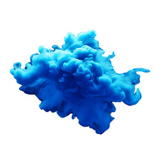 Realistic blue smoke explosion with sparks on a transparent background - obrazy, fototapety, plakaty