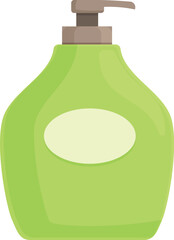 Green soap dispenser icon cartoon vector. Water bar. Spa pump liquid
