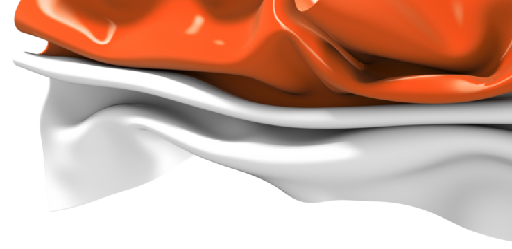  3d rendering of a Poland flag