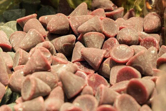 Array of cuberdons, traditional Belgian candies