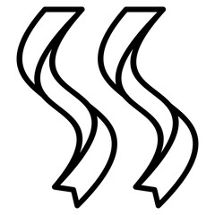 Streamer Ribbon Icon Element For Design