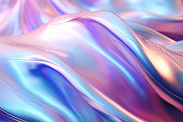 A tight, shimmering, rainbow-like holographic look.