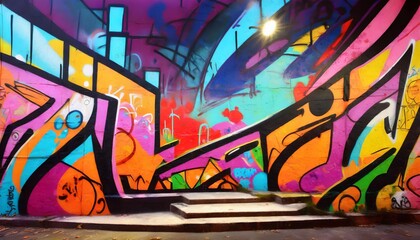 abstract street art grafitti background genertive ai