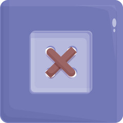 Obraz premium Fashion button icon cartoon vector. Art dress cute. Craft tailor