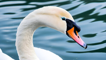 Obraz premium Close-up photo of white swan