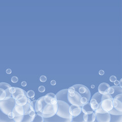 soap air bubbles in 3d style background