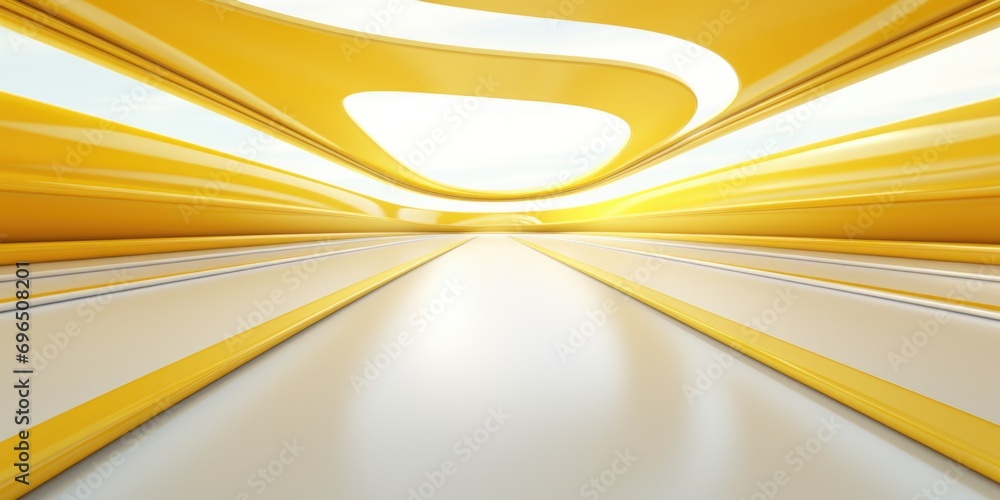 Aufkleber A vibrant and modern abstract background featuring yellow and white lines. Perfect for adding a pop of color to any design project