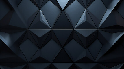 Fototapeta na wymiar Futuristic, High Tech, dark background, with a triangular block structure. Wall texture with a 3D triangle tile pattern