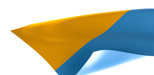 Dynamic Symbol: 3D Ukraine Flag Signifies National Progress