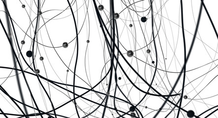 Concept of Network, internet communication. 3d illustration