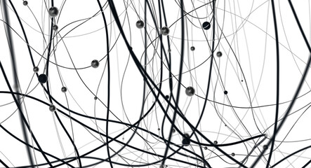 Abstract technology futuristic network - fantasy plexus background. 3D rendering - obrazy, fototapety, plakaty