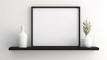 white room with a frame