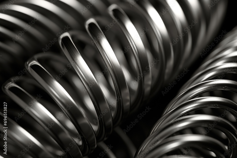 Aufkleber a close-up view of a bunch of metal springs. versatile and useful for various projects