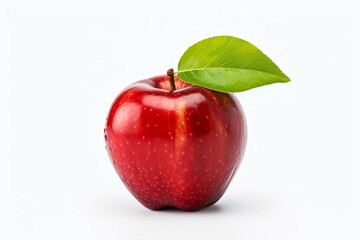 red apple with water drops