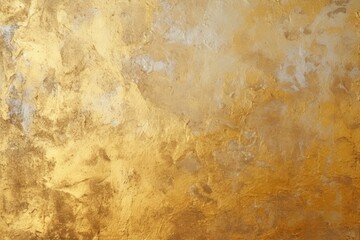 A detailed view of a wall covered in gold paint. This image can be used to add a touch of luxury and elegance to any design project