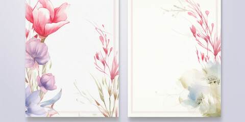Two banners adorned with beautiful flowers. Perfect for adding a touch of nature to any project