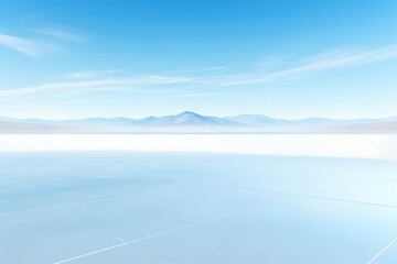 Obraz premium Serene Blue Landscape Reflecting On An Immaculate Floor