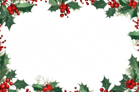 Festive Christmas Frame: Capture Your Holiday Memories In A Red And Green Border