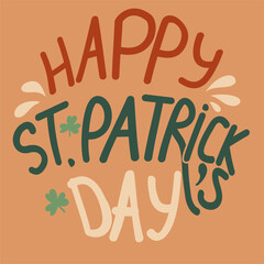 Happy Saint Patrick day lettering 