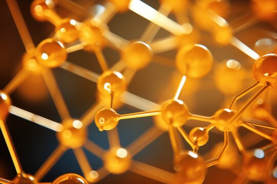 Enhanced View Of Gold Molecule At A Small Scale