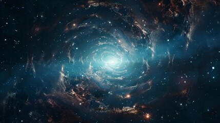 blue black hole in space - obrazy, fototapety, plakaty
