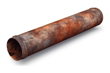 Rustic Metallic Pipe With Transparent Background