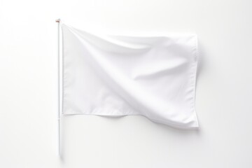 White Flag On White Background Layout