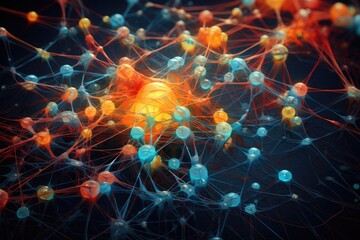 Neuron Cells building a neural network.