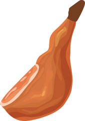 Meat swine food icon cartoon vector. Pig hoof. Cured dish
