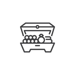 Jewelry box line icon