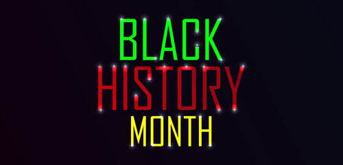 BLACK HISTORY MONTH Beautiful Red Yellow And Green text design