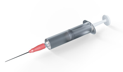 Fototapeta premium 3d render of testosterone propionate with syringe