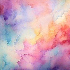 background, abstract watercolor in light pink-purple-yellow tones-blue shades