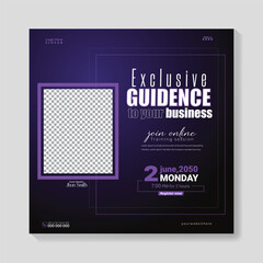 free vector live stream or online training session poster design template