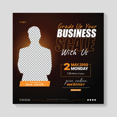 free vector live stream or online training session poster design template