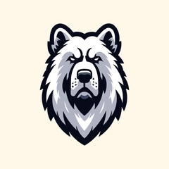 Central Asian Shepherd Dog Mascot Logo Illustration