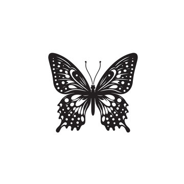 Butterfly Silhouette Delight - Intricate Wings in Stunning Silhouetted Beauty
