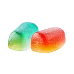 Foto op Plexiglas So sweet gummy fruit candy isolated on transparent background © Png