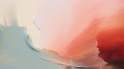 Very rough brushstrokes. minimalistic, soft colors. pastel in pink, blue and yellow.